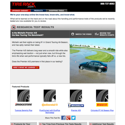 Tire Test Email